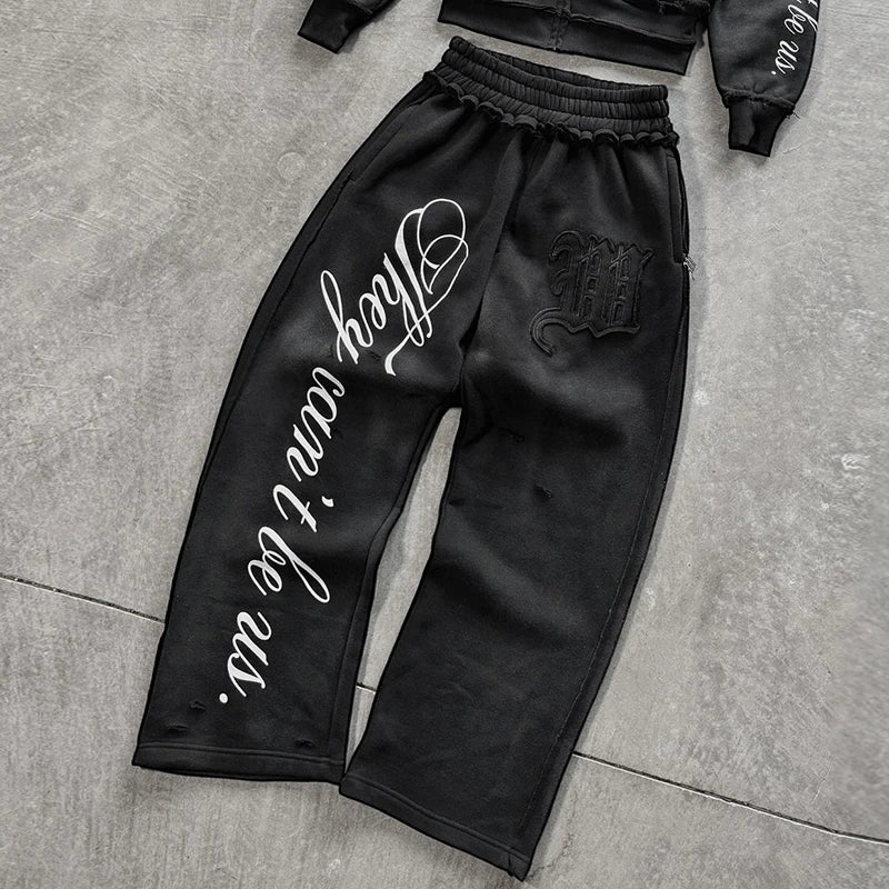 Men's Black Gothic Letter