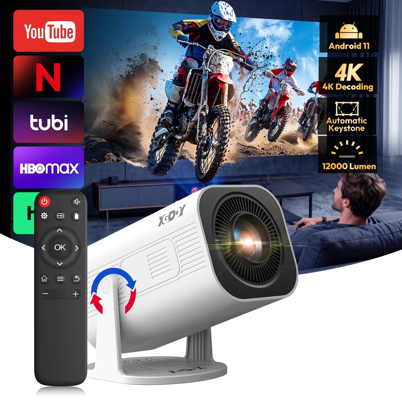 Xgody Gimbal 3 Pro Projector