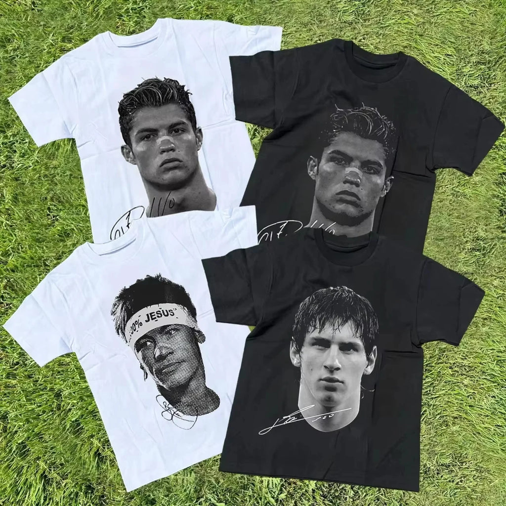 Cristiano Ronaldo Neymar Lionel Messi Football  Tshirt