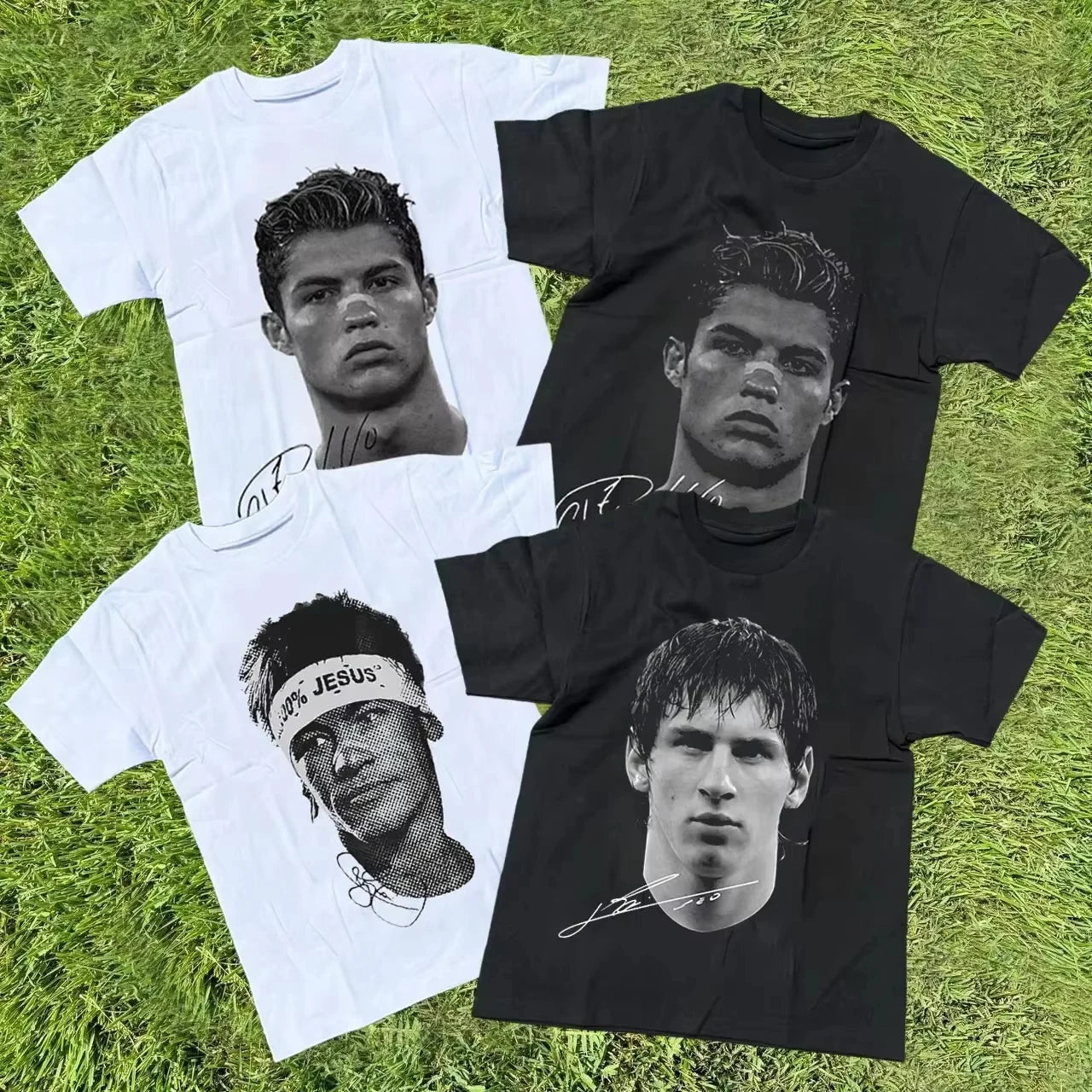 Cristiano Ronaldo Neymar Lionel Messi Football  Tshirt